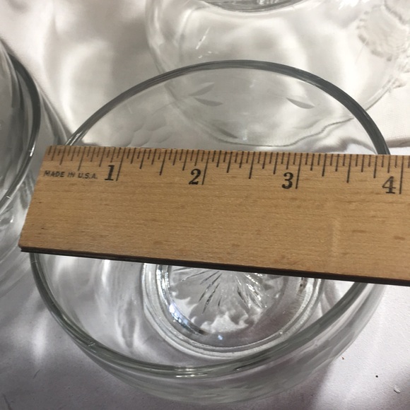 Vintage set of etched custard bowls-11 - Picture 4 of 8